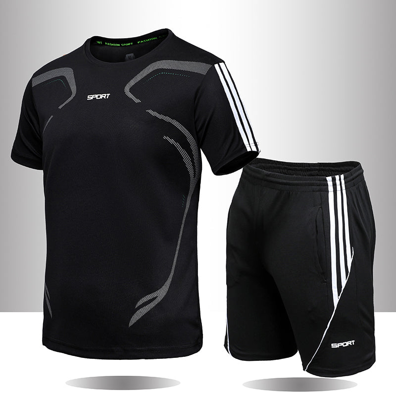 Men's Summer Sport Gym Fitness Suit Set