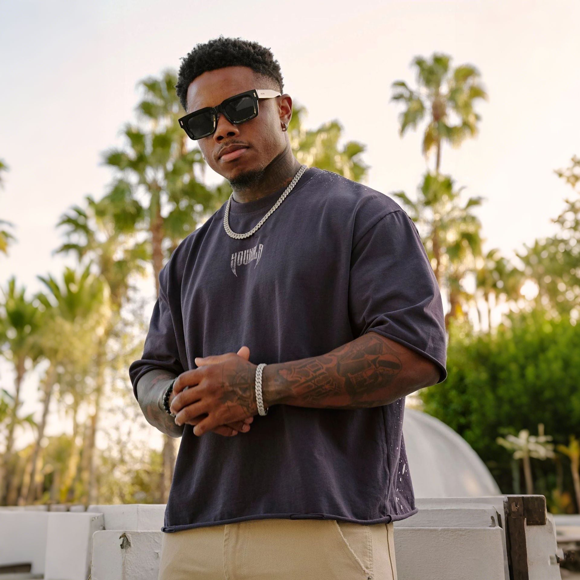 Mens Cotton Oversized T-shirt Gym Sports Casual Wear