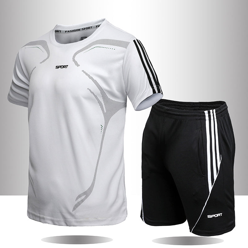 Men's Summer Sport Gym Fitness Suit Set